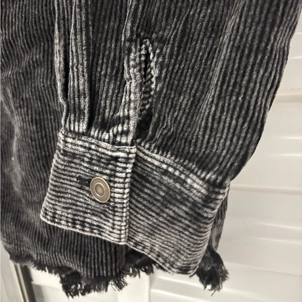 LA MIEL Black Corduroy Lightweight Jacket - Picture 8 of 11